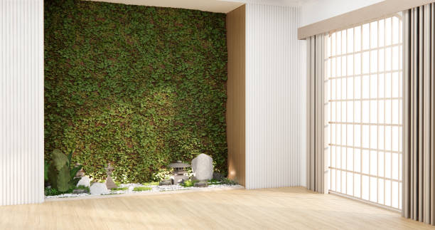 istock Empty room,Clean japanese minimalist room interior 1594422267