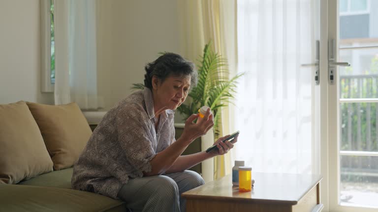 Patient using health technology during recovery at home.