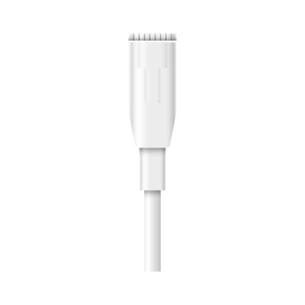 istock Ethernet RJ-45 Port Cable Connector - Vector Icon. Realistic illustration. Isolated on White Background 1594488240