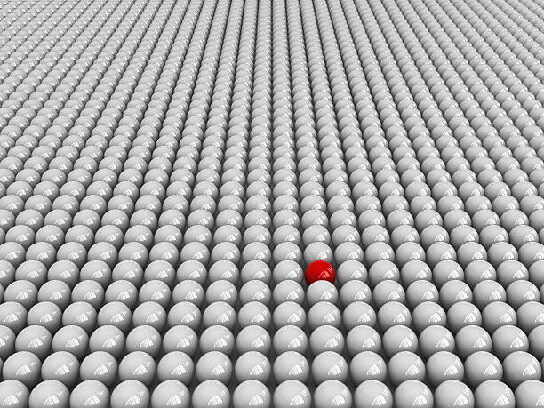 Background of Spheres One Red