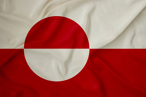 Waving flag of South Korea isolated on white background