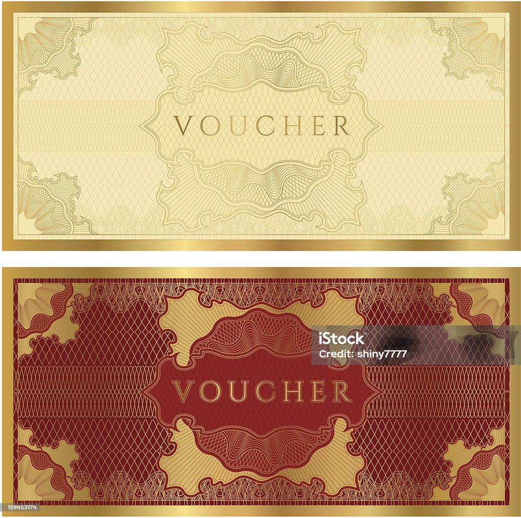 Voucher/coupon/buono regalo modello, soldi Banconota da, valuta, assegno, verifica) - arte vettoriale royalty-free di Astratto