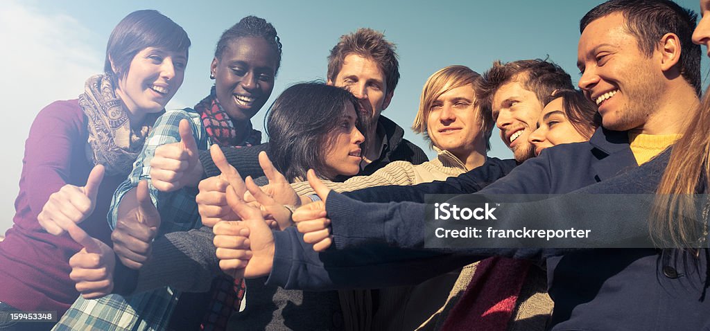 Extended caucasian young adult - thumb up http://dl.dropbox.com/u/34112912/a/THUMB.jpg 20-29 Years Stock Photo