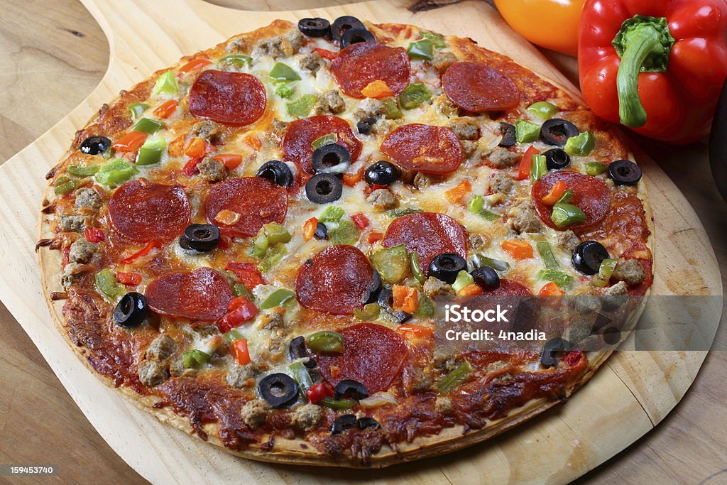 Pizza - Foto de stock de Aceituna libre de derechos