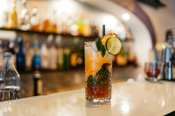 istock Mojito Cocktail Decorated With Fresh Lime And Mint Leaves 1594548294