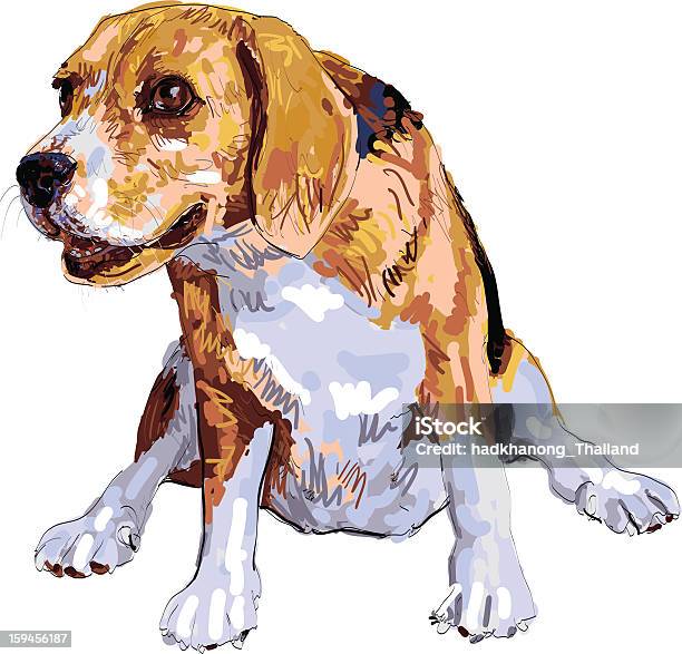 Ilustración de Funny Acompañarse De Beagle y más Vectores Libres de Derechos de Amistad - Amistad, Animal, Animal joven