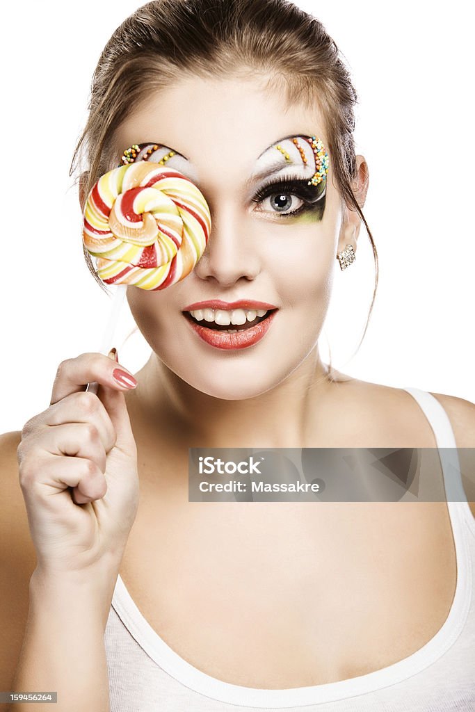 Künstlerische Make-up - Lizenzfrei Ausgebleicht Stock-Foto