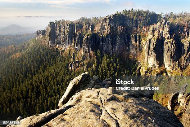 View Of Sandstone Rock Face Czechsaxon Switzerland Stock Photo - Download Image Now