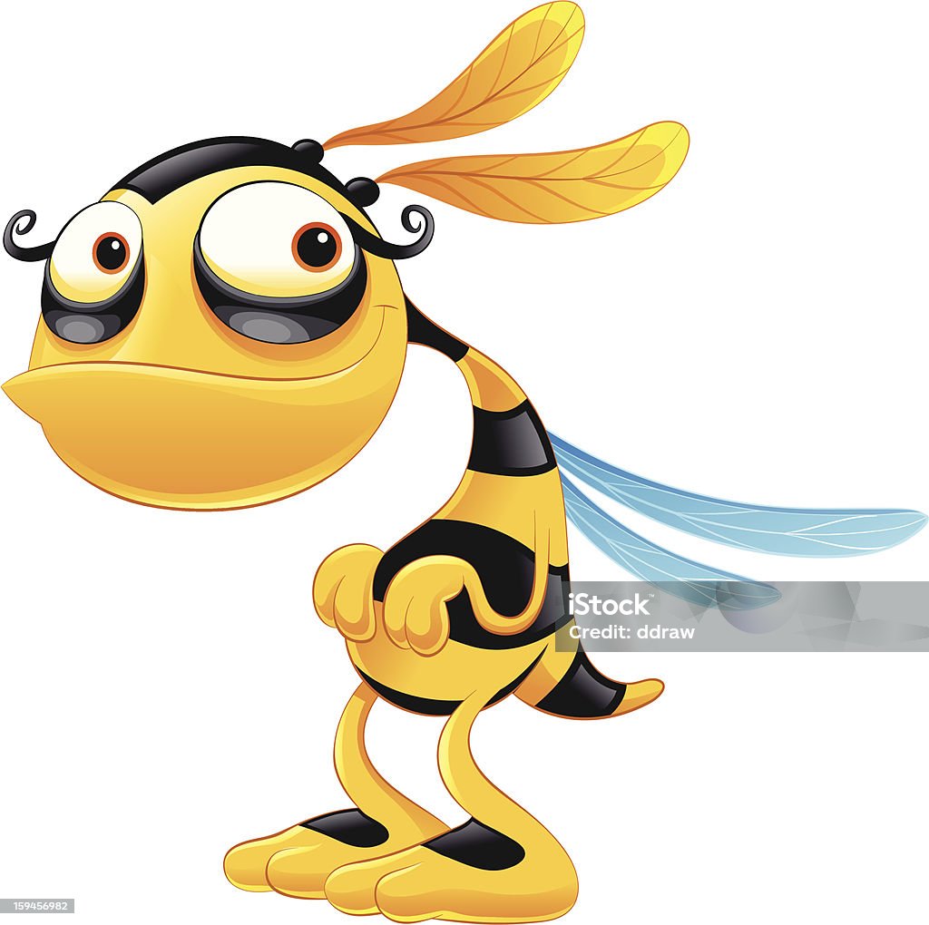 Funny Bee Funny Bee. Cartoon and vector character. Animal stock vector