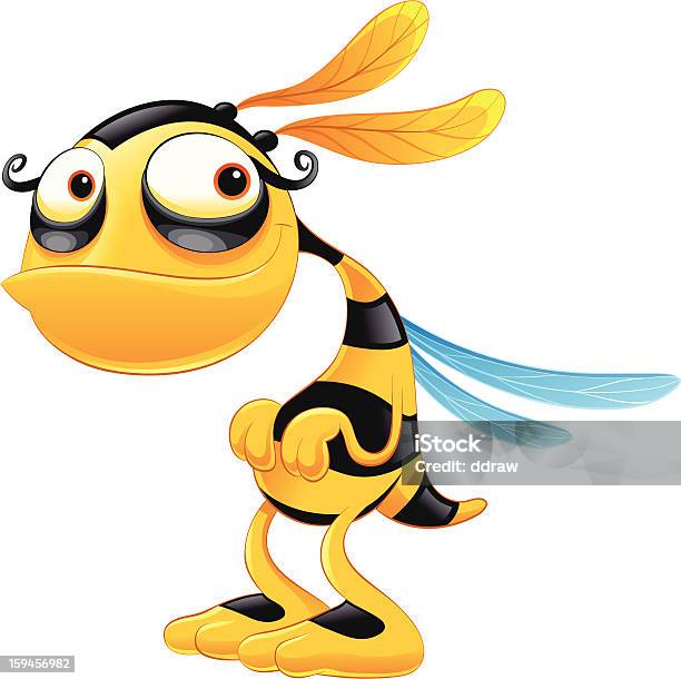 Funny Bee Stock Illustration - Download Image Now - Animal, Animal Body Part, Animal Wing