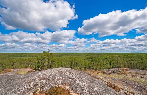 Spectacular Clouds Over the Boreal Forest in Nopiming Provincial Park in Manitoba