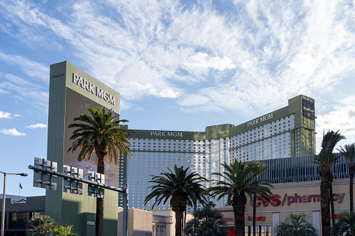 Park MGM on the Strip of Las Vegas, Nevada, United States - May 30, 2023. Park MGM is a 4-star hotel.