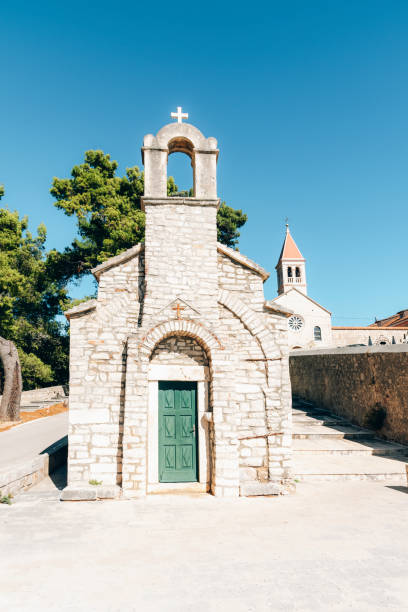 St Ivan and Teodor chapel within Dominican monastery in town Bol on island of Brac, Croatia St Ivan and Teodor chapel within Dominican monastery in town Bol on island of Brac, Croatia. old catholic church on island brac croatia stock pictures, royalty-free photos & images