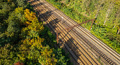 lot of railway tracks in a rural landscape