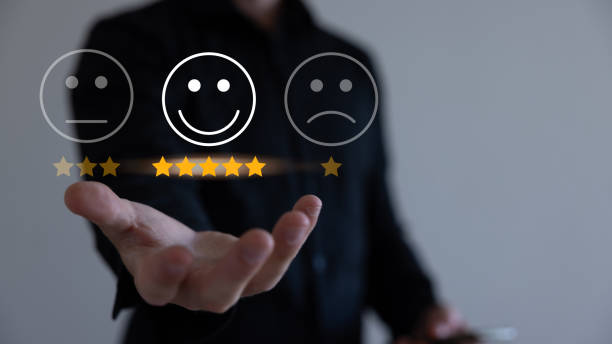 istock Customers rate service experiences on online applications. customer satisfaction feedback survey concept Clients can evaluate the quality of services that contribute to the reputation of the business. 1594713366