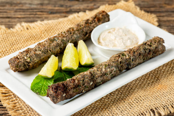 istock Roasted Kafta, Kafta-style roasted ground beef, typical areabe food 1594855281