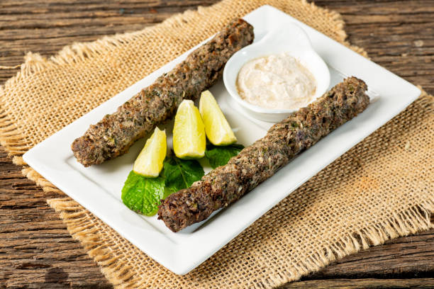 istock Roasted Kafta, Kafta-style roasted ground beef, typical areabe food 1594855801