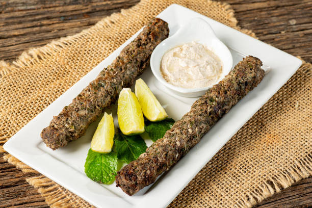 istock Roasted Kafta, Kafta-style roasted ground beef, typical areabe food 1594855803