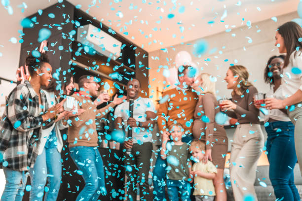 istock Joyful Gender Reveal Party 1595129923