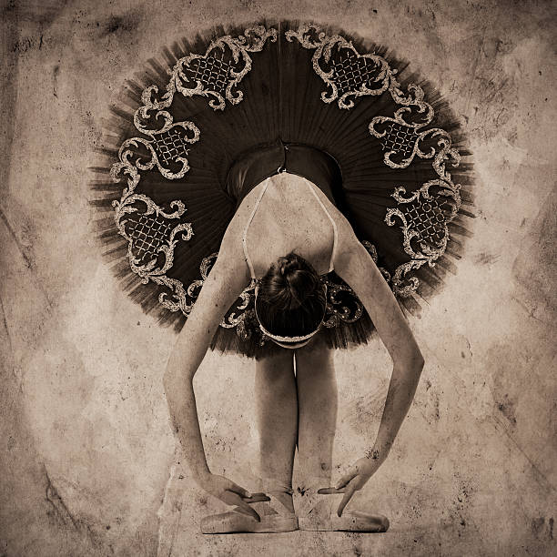 Vintage Ballet Dancer In Tutu stock photo