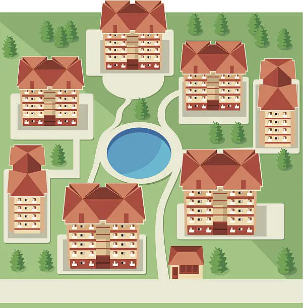 Vector illustration of Apartments