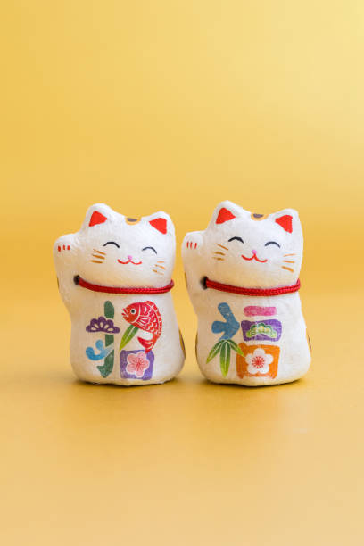 istock Maneki-neko New Year material. Invitation letters. 1595304248