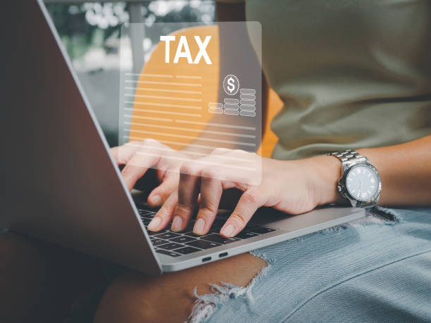 istock Accountant checking business financial accounting documents 1595389476