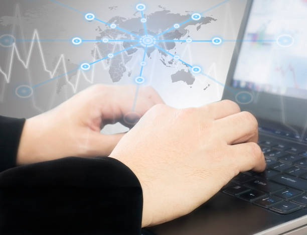 istock Business man is typing keyboard computer working with his worldwide business, internet financial technology fintech concept.ter 1595492941