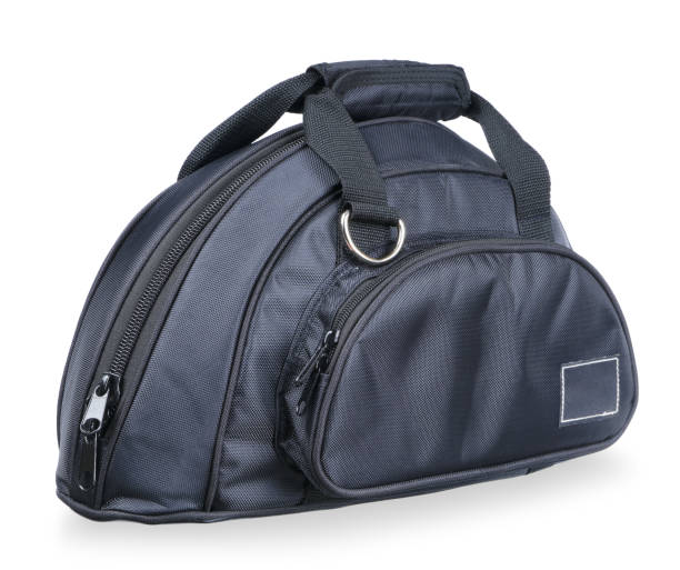 istock Carry black bag isolated on white background 1595494573