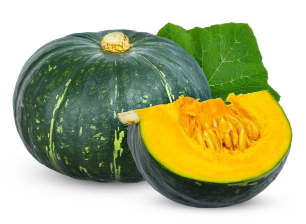 istock Pumpkin and sliced isolated on white background. pumpkin clipping path 1595495634