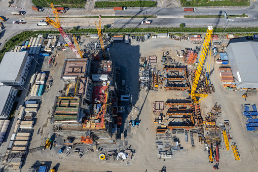 construction site oil rig