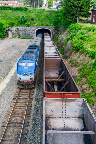 Elizabethtown, PA, USA  November 14, 2025: A close up view of an Amtrak passenger car on train at a passenger station.