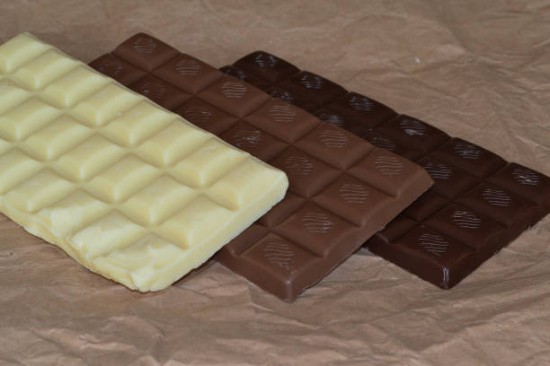 istock black, milk, white chocolate on a brown paper background 1595577653