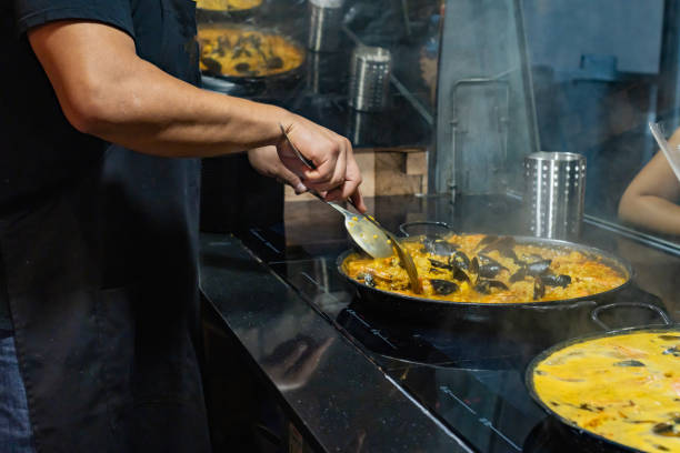 istock Paella, traditional Spanish food 1595677463