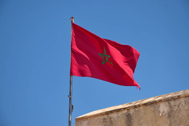 pavilhão de marrocos - moroccan flag - fotografias e filmes do acervo