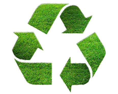 Grass Recycle icon isolated. eco friendly concept.