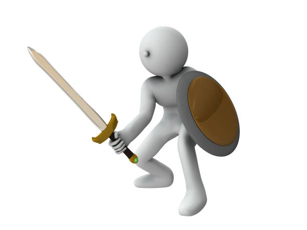 Woman in medieval costume, using the sword for an initiation ceremony, while proclaiming the medieval warrior a knight