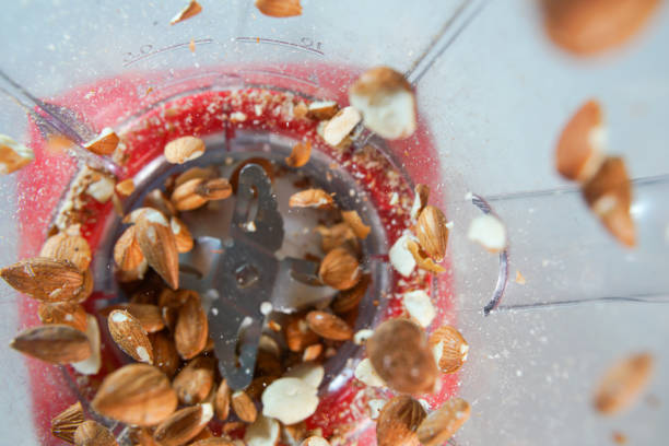 istock Almond nuts in the food processor view from above 1595791320