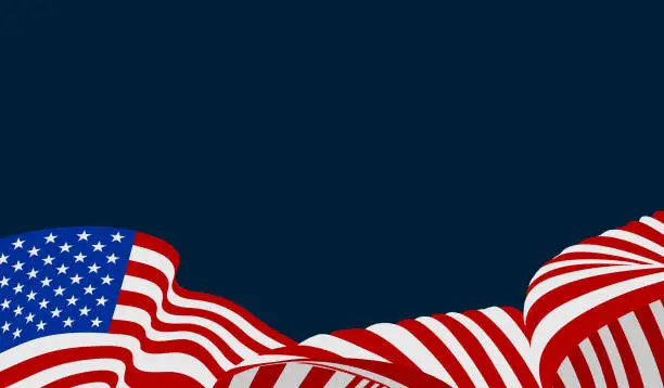 Vector illustration of American Flag Design