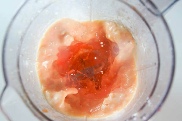 istock pawpaw with milk in the food processor view from above 1595809877