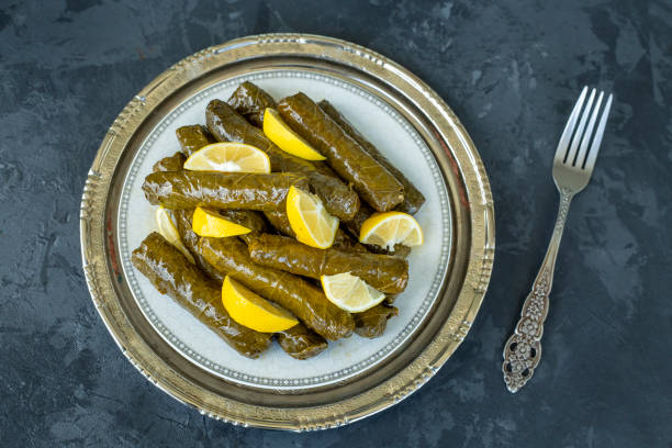 istock Turkish foods; stuffed leaves (yaprak sarma dolma) 1595896494