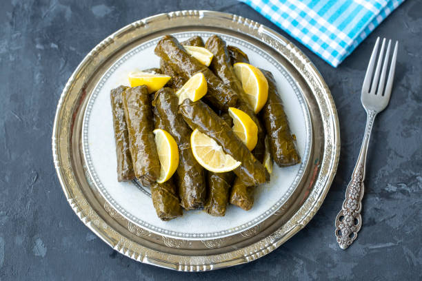 istock Turkish foods; stuffed leaves (yaprak sarma dolma) 1595901824