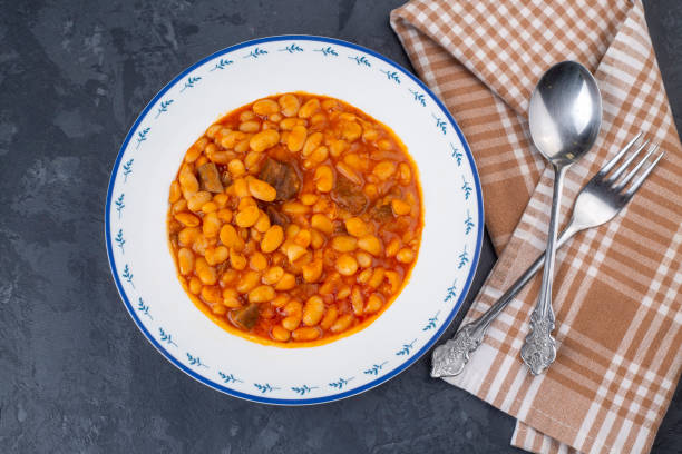 istock Turkish foods; dried bean (kuru fasulye) 1595931371