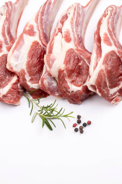 istock Raw lamb chop, food concept photo 1595935084