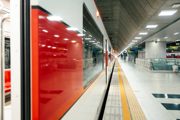 istock Red line sky train in Bangkok 1595953424