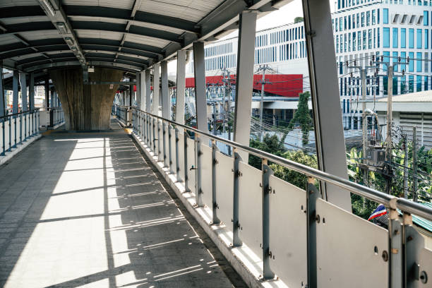 istock Steps at the entrance and exit of the sky train station 1595956645