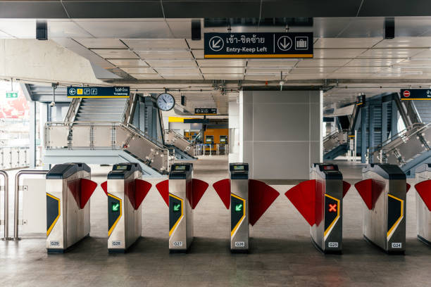 istock Railway station entrance gate 1595956747