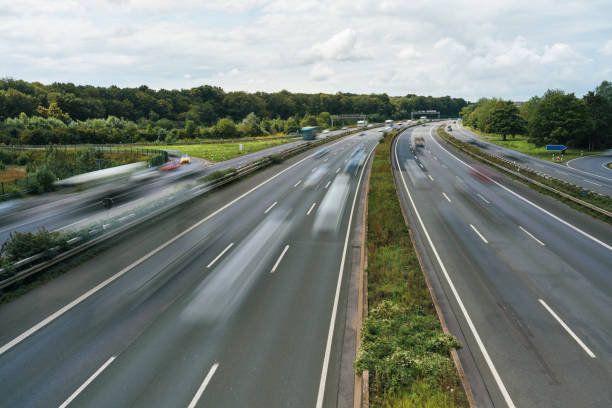 istock Motorway Infrastructure Fast Moving Highway Traffic 1595961958