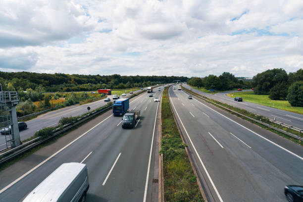 istock Motorway Infrastructure Fast Moving Highway Traffic 1595961970
