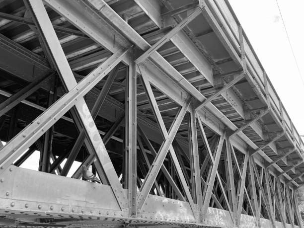 istock Old train steel bridge 1595999388